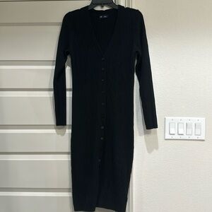 Gap Cardigan Sweater Dress Size M Black EUC